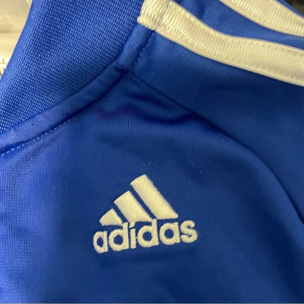 Blue adidas zip-up top. Size 2T for toddlers. Super cute. In VGUC. - Picture 3 of 5